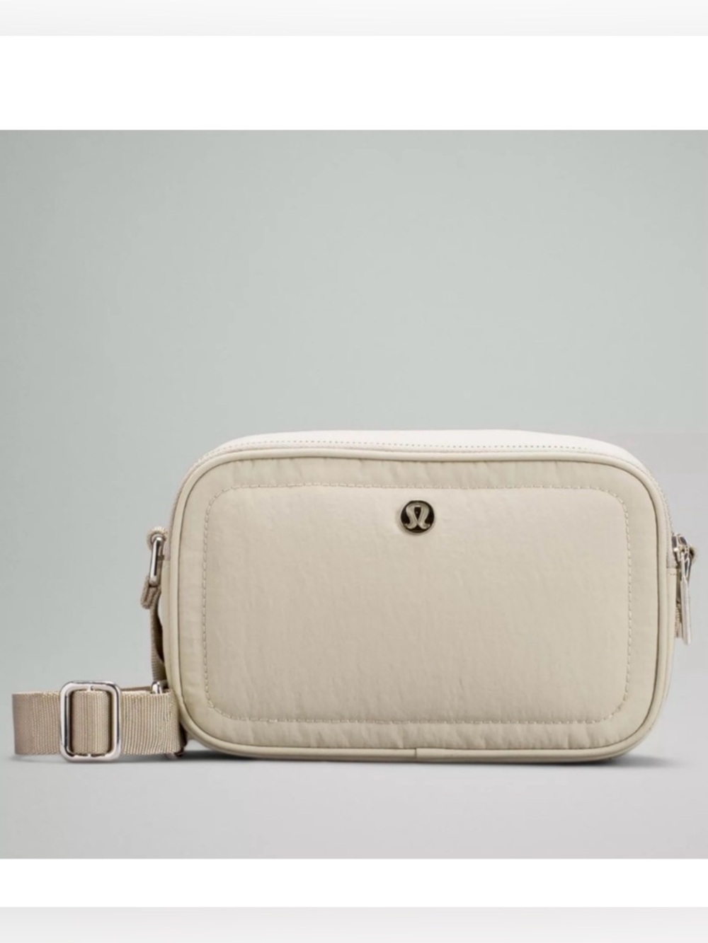 lululemon athletica Neutral Cream Quilted Crossbody Bag